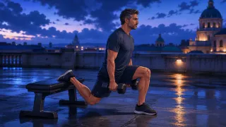 Bulgar split squat formu: kurulum, kaslar ve ilerlemeler