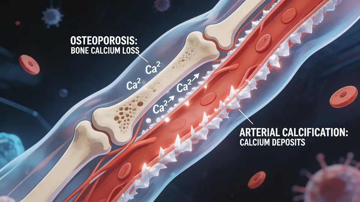 Calcium paradox: Too much ages arteries, too little ages bones