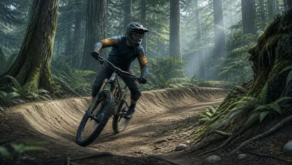 Downhill på mountainbike för nybörjare: teknik, säkerhet och progression