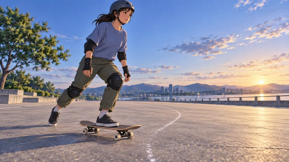 Slik begynner du med skateboard: balanse, fraspark, sving og stopp